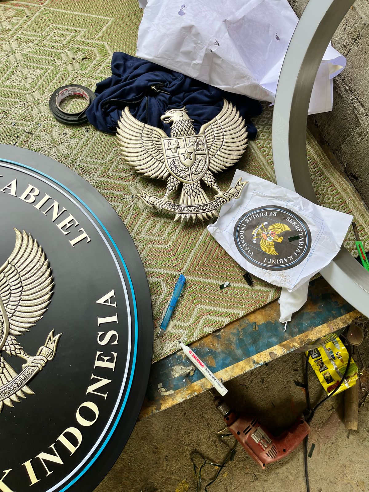 Logo Wall Art Sekretariat Negara RI